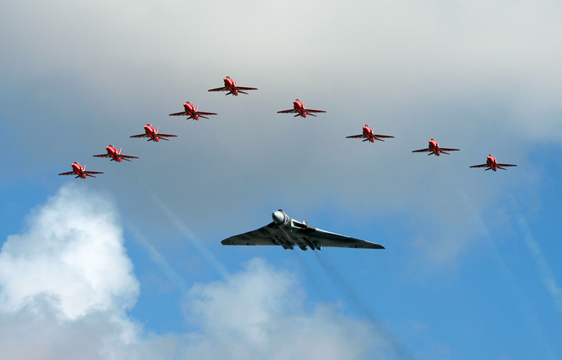Reds and Vulcan flpast
