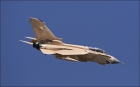 RAF Tornado flies in 'Desert Pink' to mark 25 years on operation.
