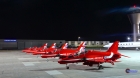 RAF Red Arrows at night
